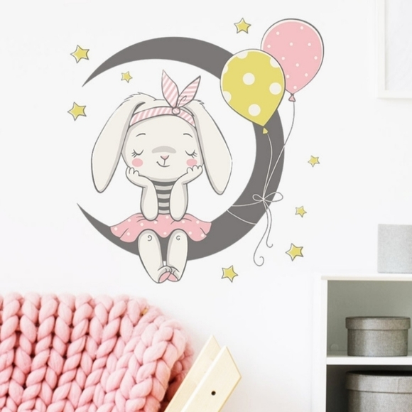 VINYL Wall Decal Moon Bunny - Picture 2 of 5